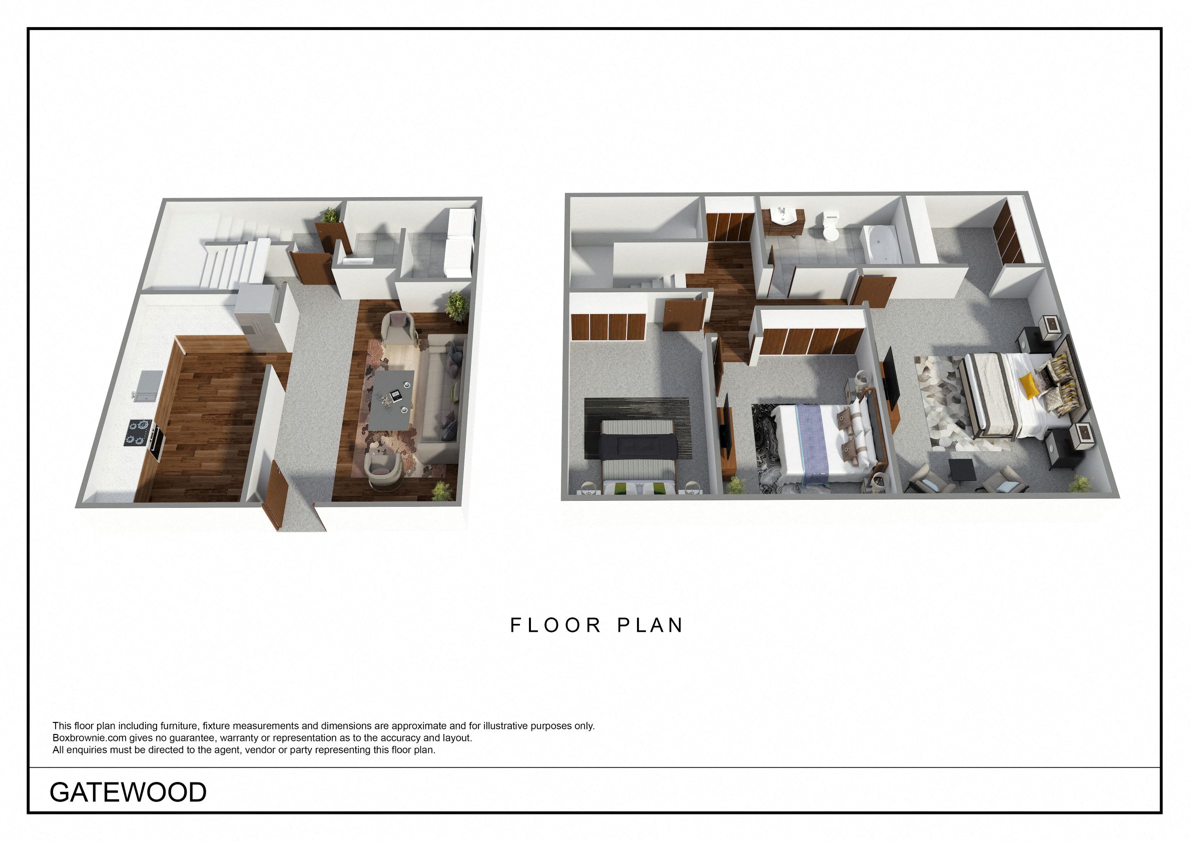 Floor plan for 3 beds, 1 bath, 1350 sqft